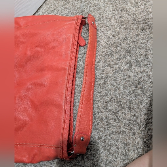 Nine West Coral Orange Faux Leather Shoulder Bag - Picture 6 of 11